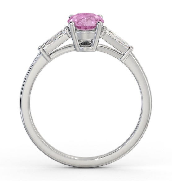 Shoulder Stone Pink Sapphire and Diamond 1.30ct Ring 18K White Gold GEM97_WG_PS_THUMB1 