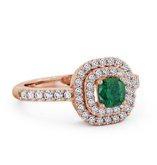 Cluster Emerald and Diamond 1.09ct Ring 9K Rose Gold GEM9_RG_EM_THUMB1