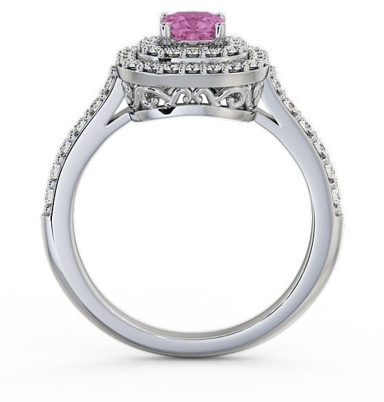 Cluster Pink Sapphire and Diamond 1.24ct Ring 18K White Gold GEM9_WG_PS_THUMB1 
