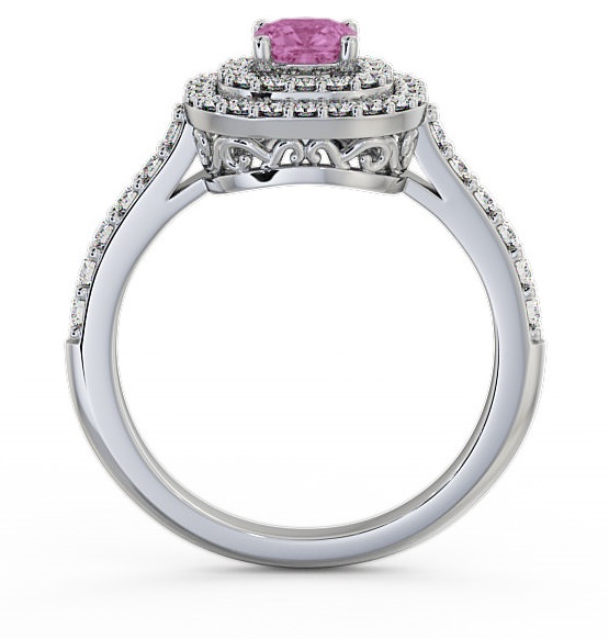 Cluster Pink Sapphire and Diamond 1.24ct Ring 18K White Gold GEM9_WG_PS_THUMB1 