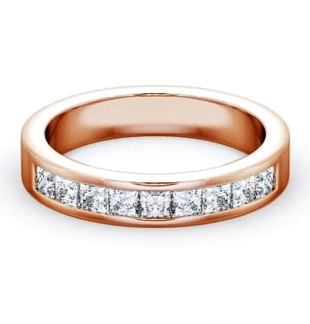 Half Eternity Princess Diamond Channel Set Ring 18K Rose Gold HE10_RG_THUMB2 
