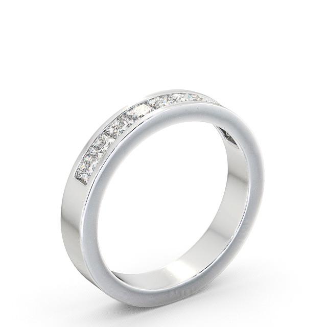 Half Eternity Princess Diamond Ring 18K White Gold - Brionna HE10_WG_HAND