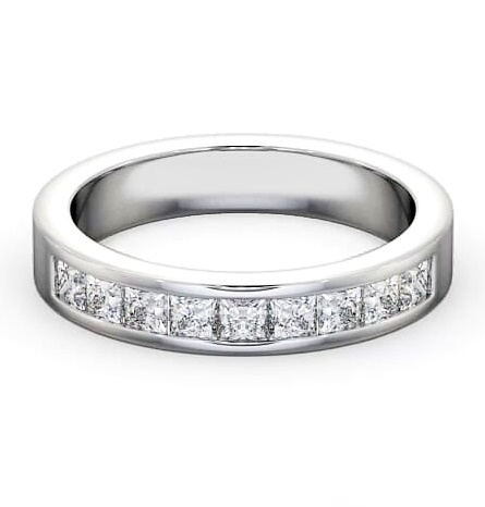 Half Eternity Princess Diamond Channel Set Ring 18K White Gold HE10_WG_THUMB2 