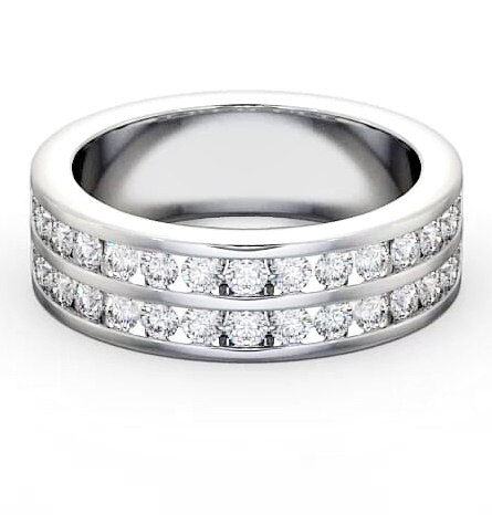 Half Eternity Round Diamond Double Channel Ring 18K White Gold HE11_WG_THUMB2 