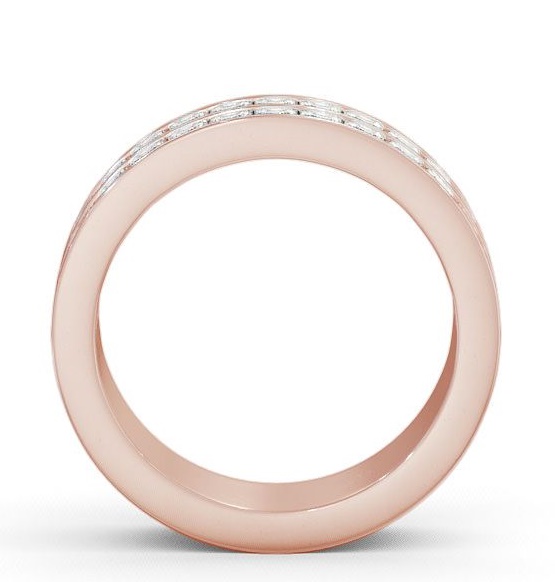 Half Eternity Princess Diamond Double Channel Ring 9K Rose Gold HE12_RG_THUMB1 