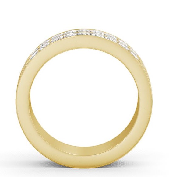 Half Eternity Princess Diamond Double Channel Ring 9K Yellow Gold HE12_YG_THUMB1 