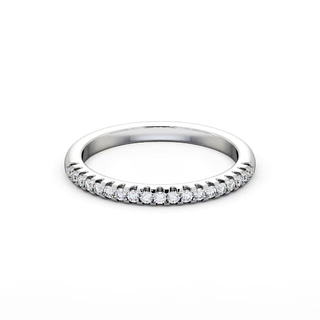 Half Eternity Round Diamond Ring Platinum - Bayley HE14_WG_HAND