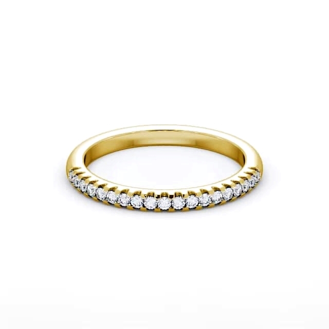 Half Eternity Round Diamond Ring 18K Yellow Gold - Bayley HE14_YG_HAND
