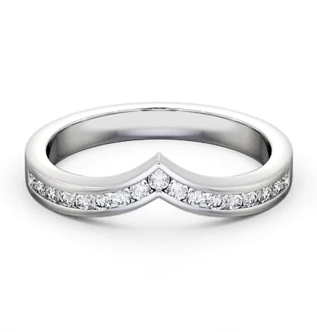 Half Eternity Round Diamond Wishbone Design Ring Palladium HE15_WG_THUMB2 