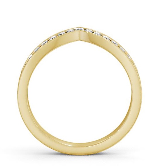 Half Eternity Round Diamond Wishbone Design Ring 9K Yellow Gold HE15_YG_THUMB1 