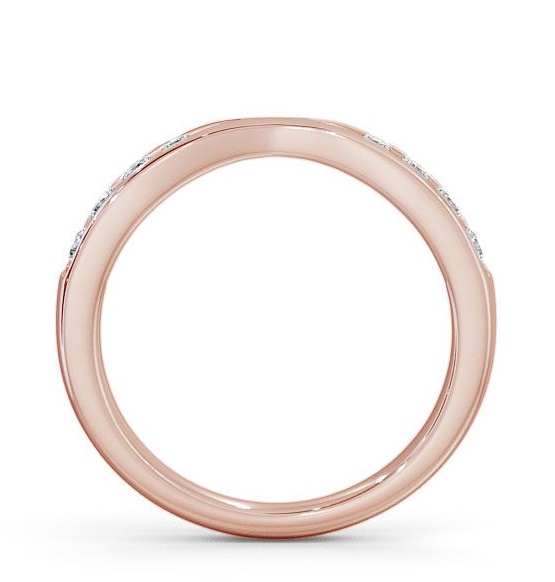Half Eternity Round Diamond 0.25ct Pinched Design Ring 18K Rose Gold HE16_RG_THUMB1 