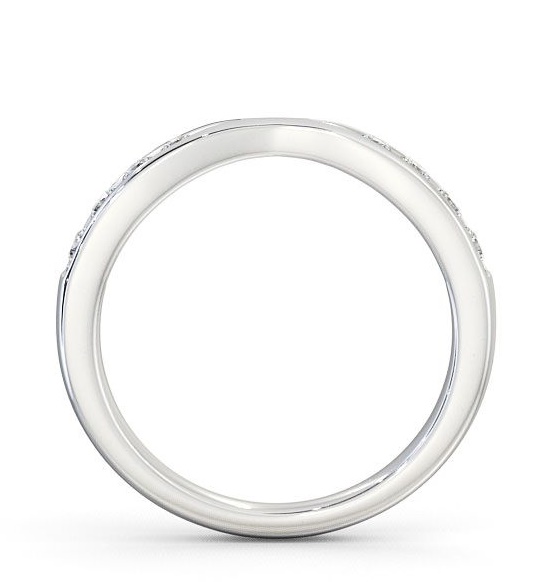 Half Eternity Round Diamond 0.25ct Pinched Design Ring Platinum HE16_WG_THUMB1 