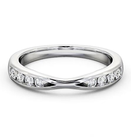 Half Eternity Round Diamond 0.25ct Pinched Design Ring 9K White Gold HE16_WG_THUMB2 