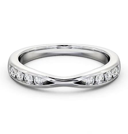 Half Eternity Round Diamond 0.25ct Pinched Design Ring 18K White Gold HE16_WG_THUMB1