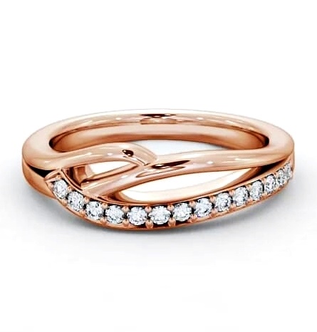 Half Eternity Round Diamond 0.14ct Sweeping Style Ring 18K Rose Gold HE17_RG_THUMB1