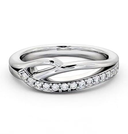 Half Eternity Round Diamond 0.14ct Sweeping Style Ring 18K White Gold HE17_WG_THUMB1