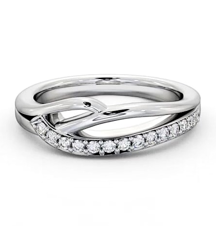 Half Eternity Round Diamond 0.15ct Sweeping Style Ring 18K White Gold HE17_WG_THUMB2 