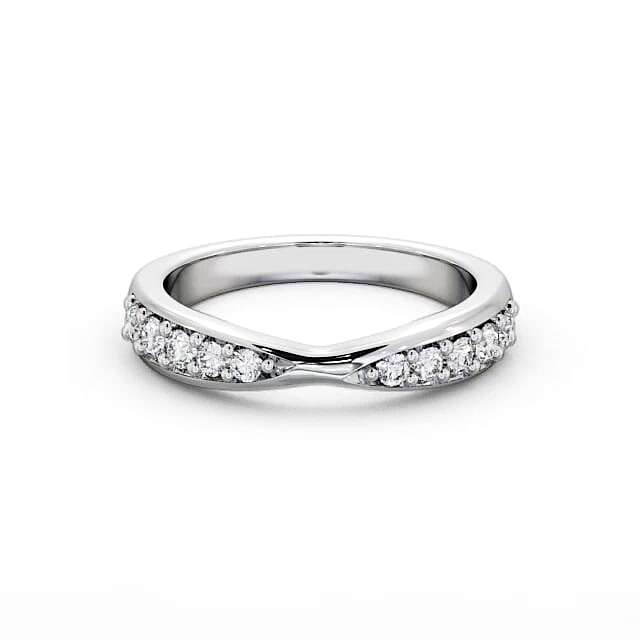Half Eternity Round Diamond 0.30ct Ring 18K White Gold - Kaila HE18_WG_HAND