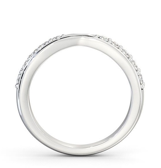 Half Eternity Round Diamond 0.30ct Pinched Design Ring 18K White Gold HE18_WG_THUMB1 