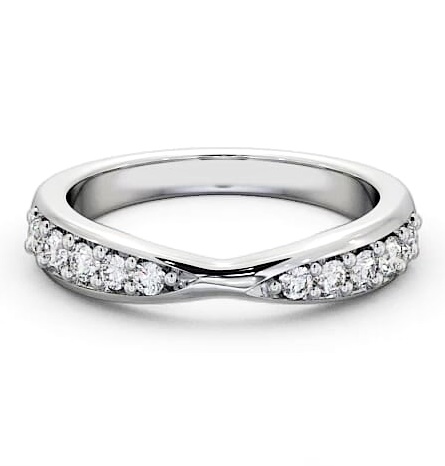 Half Eternity Round Diamond 0.30ct Pinched Design Ring 18K White Gold HE18_WG_THUMB1