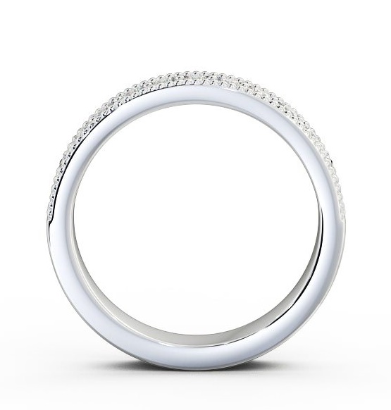 Half Eternity Round Diamond with Milgrain Ring 9K White Gold HE21_WG_THUMB1 