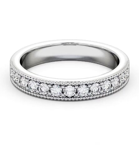 Half Eternity Round Diamond with Milgrain Ring Palladium HE21_WG_THUMB1