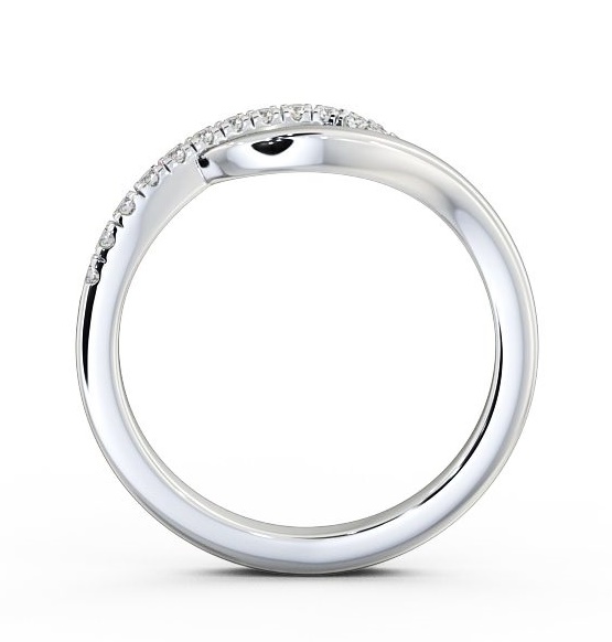 Half Eternity 0.12ct Round Diamond Overlapping Design Ring Platinum HE22_WG_THUMB1 