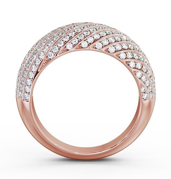 Half Eternity Pave 0.75ct Round Diamond Ring 9K Rose Gold HE23_RG_THUMB1 