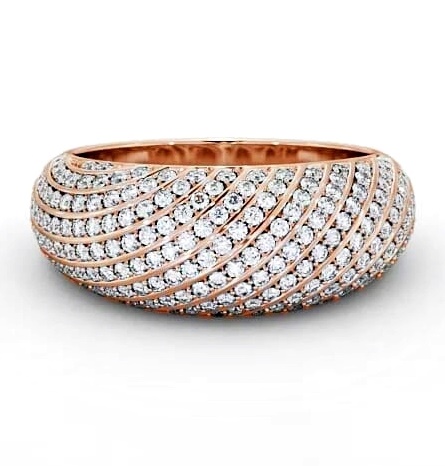 Half Eternity Pave 0.75ct Round Diamond Ring 9K Rose Gold HE23_RG_THUMB2 