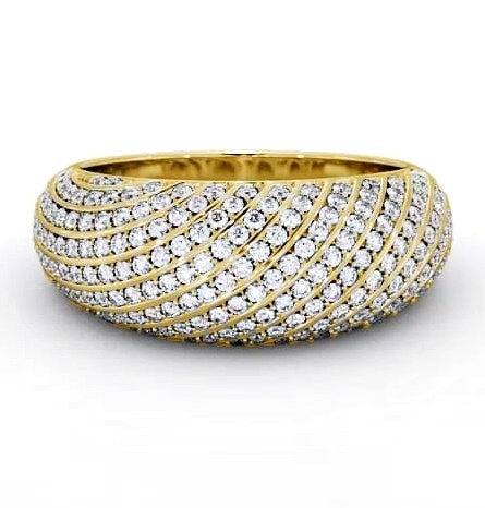 Half Eternity Pave 0.75ct Round Diamond Ring 18K Yellow Gold HE23_YG_THUMB1