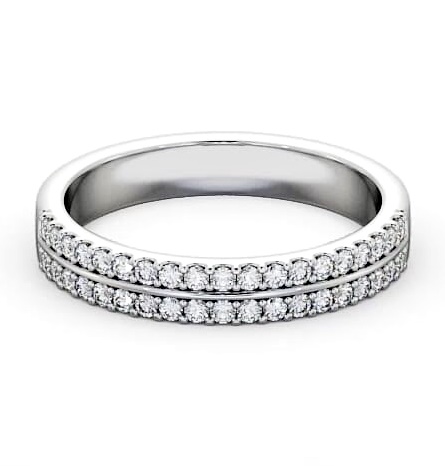 Half Eternity Round Diamond Double Channel Ring 18K White Gold HE24_WG_THUMB1