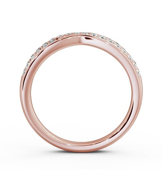 Half Eternity 0.18ct Round Diamond Pinched Style Ring 18K Rose Gold HE25_RG_THUMB1 