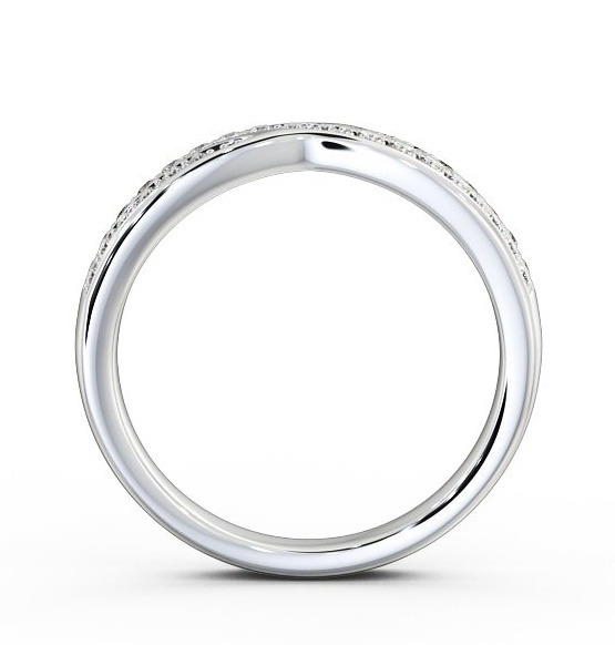 Half Eternity 0.18ct Round Diamond Pinched Style Ring Palladium HE25_WG_THUMB1 