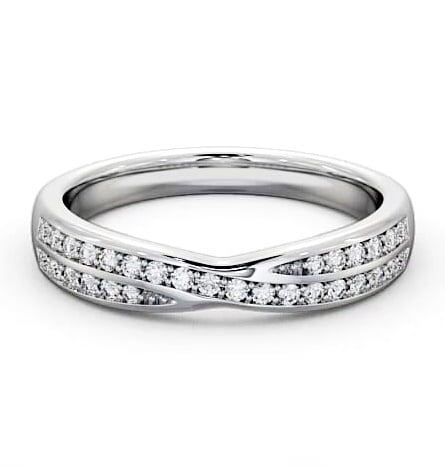 Half Eternity 0.18ct Round Diamond Pinched Style Ring Palladium HE25_WG_THUMB2 