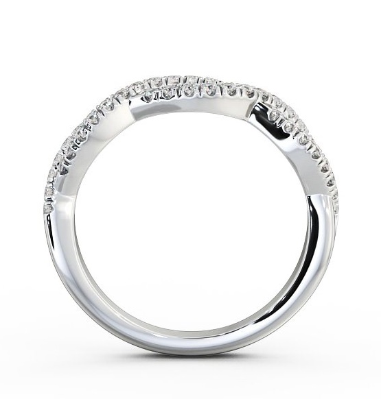 Half Eternity 0.24ct Round Diamond Crossover Style Ring 9K White Gold HE26_WG_THUMB1 