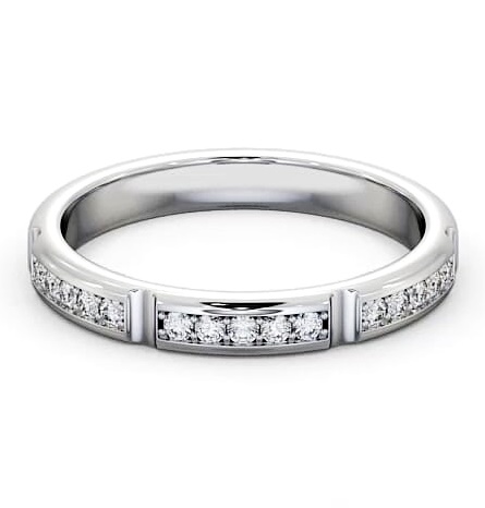 Half Eternity Round Diamond Pave Channel Set Ring 9K White Gold HE28_WG_THUMB2 