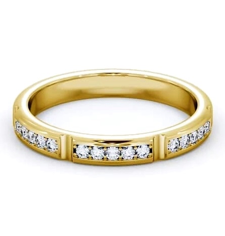 Half Eternity Round Diamond Pave Channel Set Ring 18K Yellow Gold HE28_YG_THUMB2 
