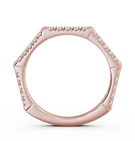 Half Eternity Round Diamond Angular Design Ring 18K Rose Gold HE29_RG_THUMB1 