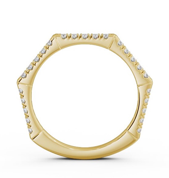 Half Eternity Round Diamond Angular Design Ring 18K Yellow Gold HE29_YG_THUMB1 