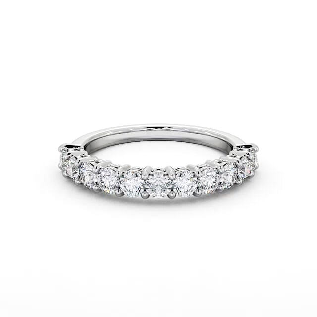 Half Eternity Round Diamond Ring Platinum - Gracie HE2_WG_HAND