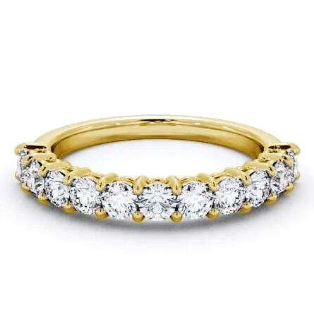 Half Eternity Round Diamond Prong Set Ring 18K Yellow Gold HE2_YG_THUMB1