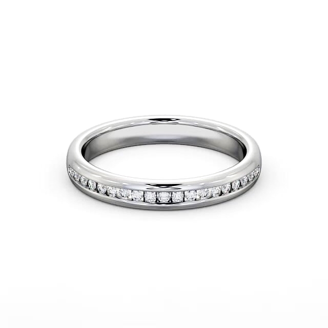 Half Eternity Round Diamond Ring Platinum - Melrose HE30_WG_HAND