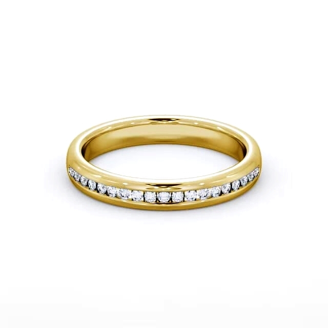 Half Eternity Round Diamond Ring 9K Yellow Gold - Melrose HE30_YG_HAND