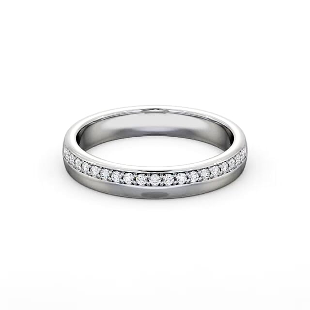 Half Eternity Round Diamond Ring Palladium - Yohanna HE31_WG_HAND