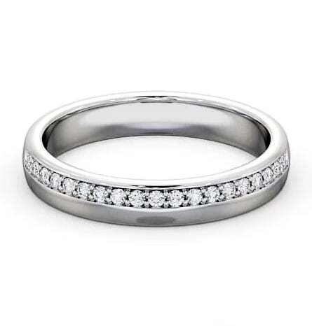 Half Eternity Round Diamond Offset Channel Wedding Ring Ring Platinum HE31_WG_THUMB2 