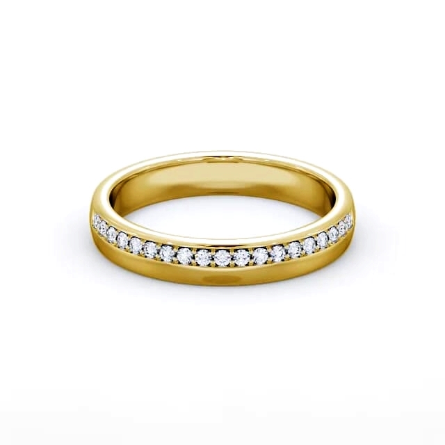 Half Eternity Round Diamond Ring 18K Yellow Gold - Yohanna HE31_YG_HAND