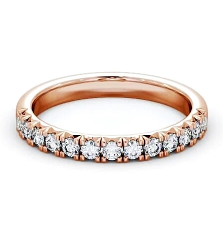 Half Eternity Round Diamond Fish Tail Setting Style Ring 18K Rose Gold HE32_RG_THUMB2 