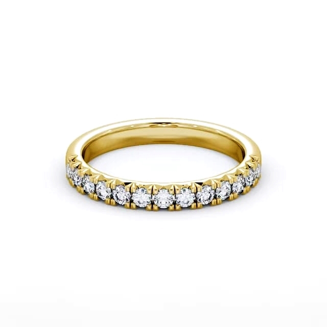 Half Eternity Round Diamond Ring 9K Yellow Gold - Avery HE32_YG_HAND