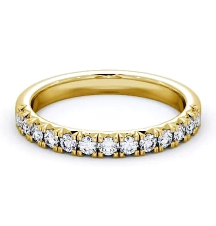 Half Eternity Round Fish Tail Setting Style Ring 18K Yellow Gold HE32_YG_THUMB1