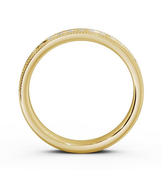 Vintage Half Eternity Round Channel with Milgrain Ring 9K Yellow Gold HE33_YG_THUMB1 